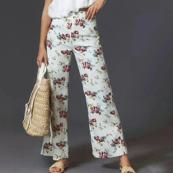 ROLLA’S High Rise Wide Leg Floral Print Jeans - Picture 1 of 16